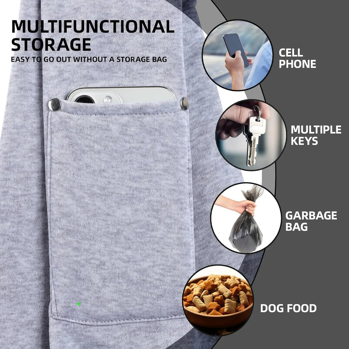 Cotton Dog Sling Bag – Comfortable Crossbody Carrier for Small Dogs (up to 7.5 kg)