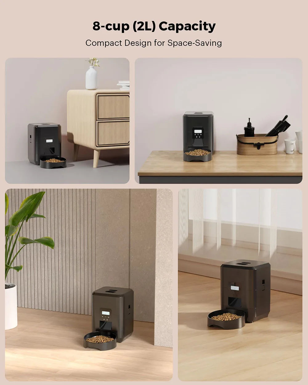 Smart Automatic Dog Feeder – Timed Portion Control, Wi-Fi or Button Model