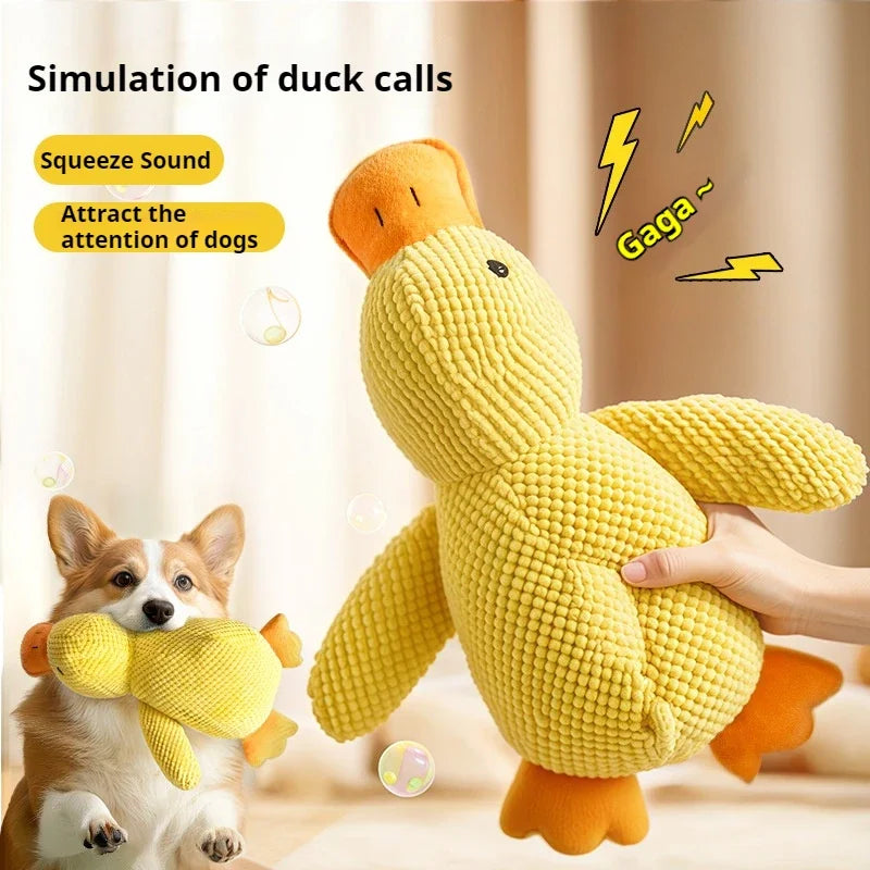 Plush Squeaky Duck Toy for Dogs – Soft Cuddle & Chew Companion (3 Sizes)