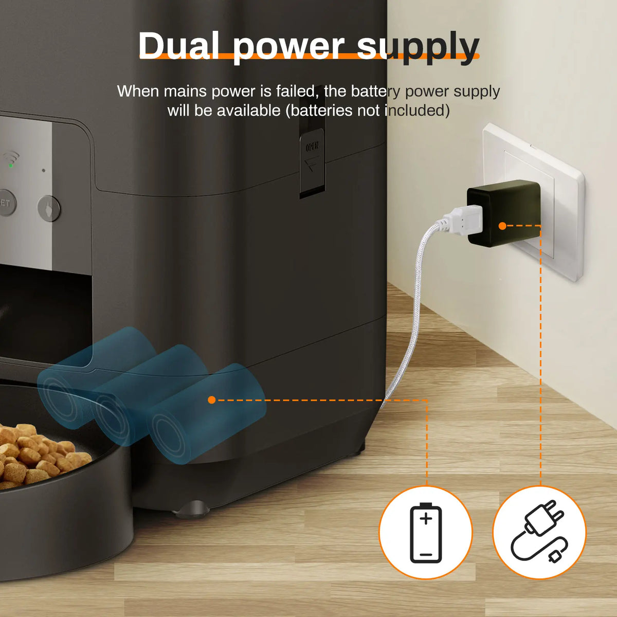 Smart Automatic Dog Feeder – Timed Portion Control, Wi-Fi or Button Model