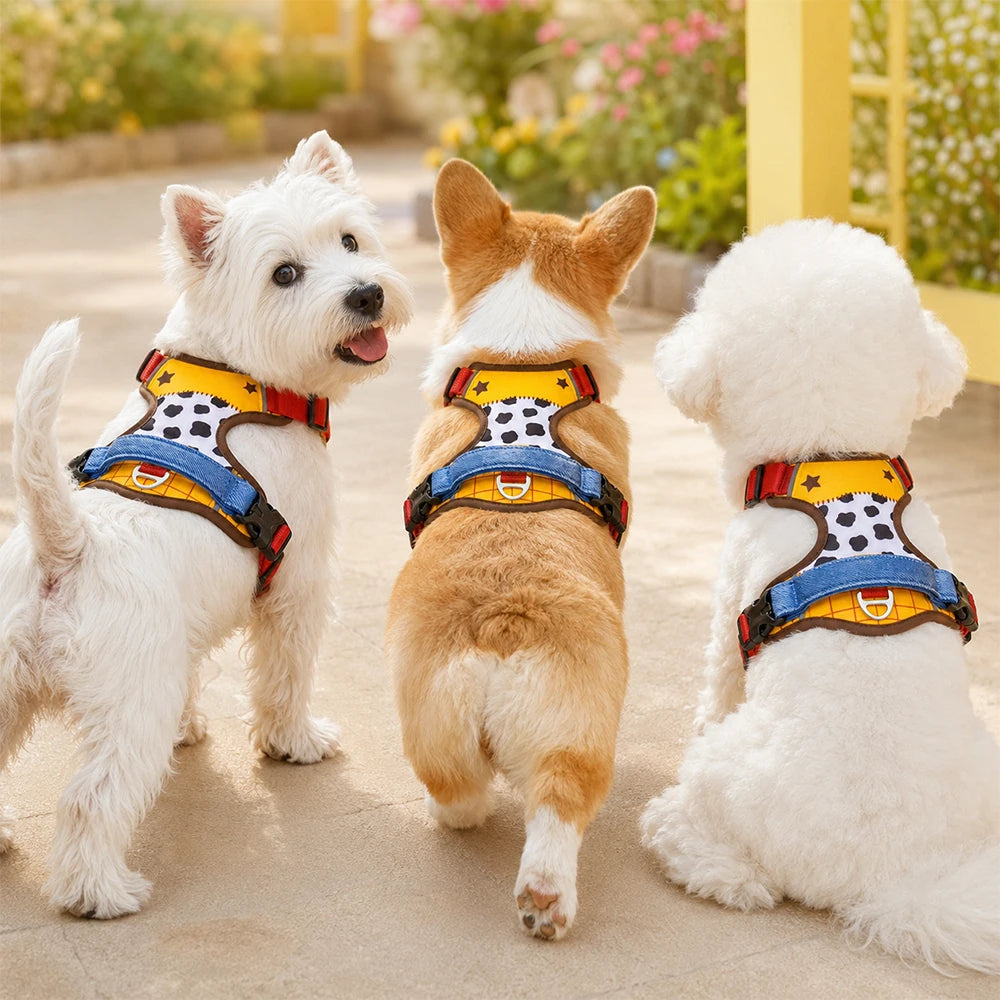 Padded Reflective Dog Harness – Breathable Mesh, Escape-Proof & Stylish