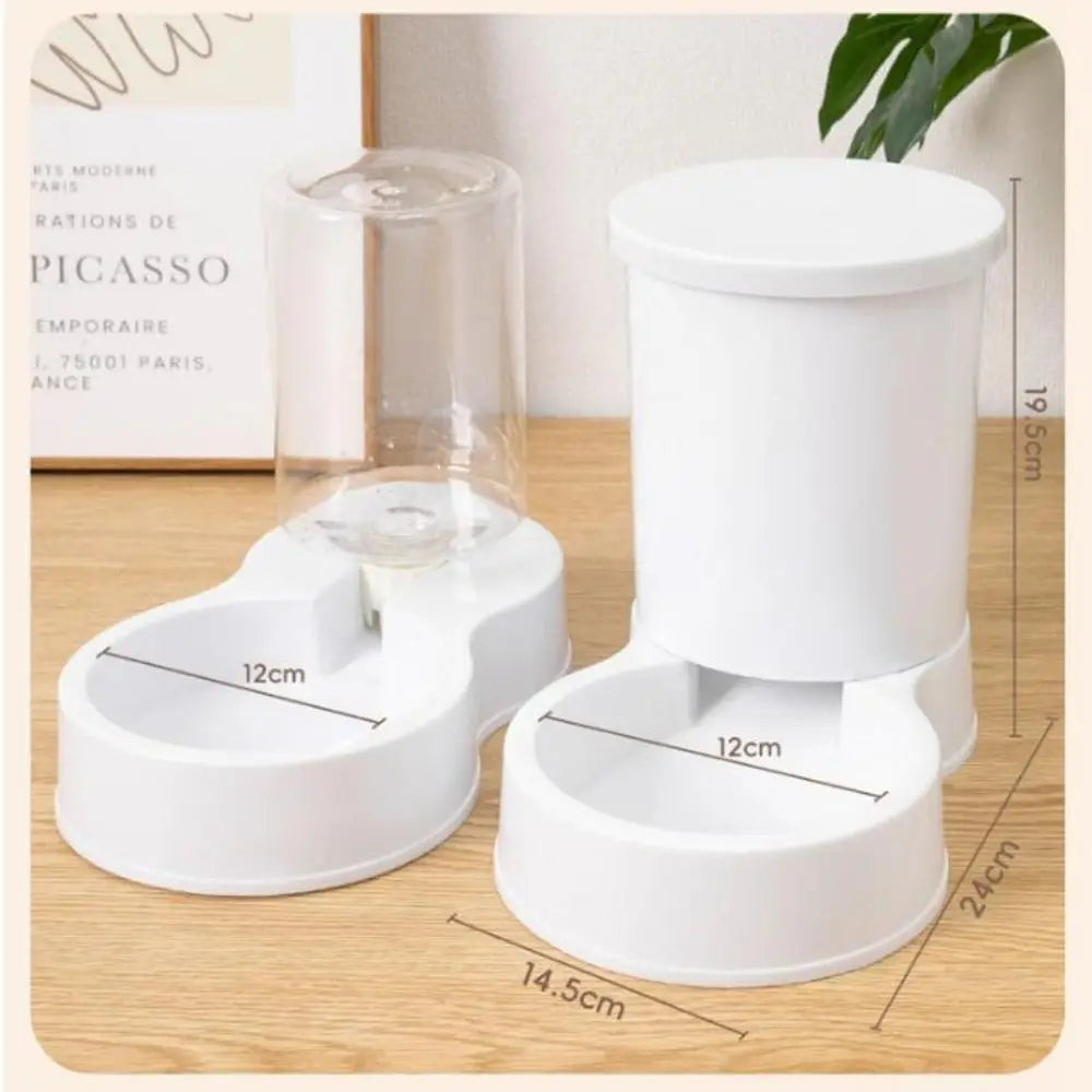 Automatic Gravity Dog Feeder or Water Dispenser – 1.2 L Water / 1.5 kg Food