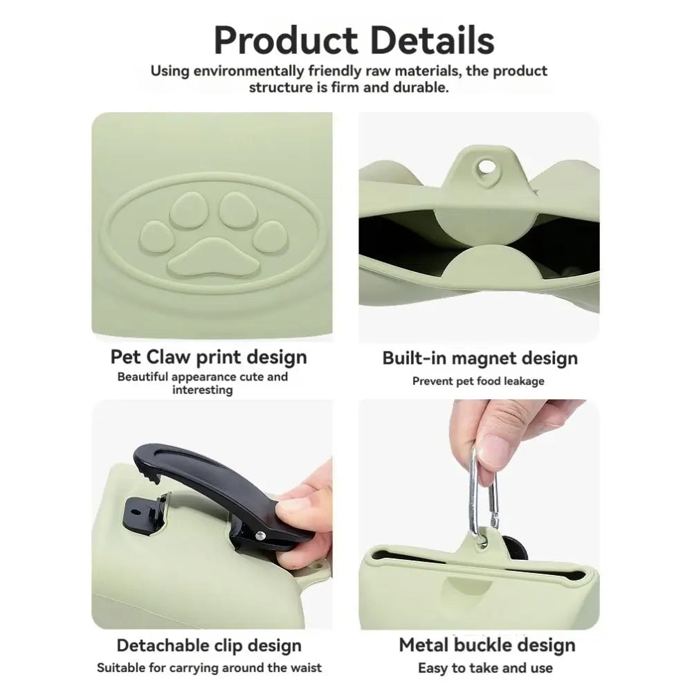 Silicone Dog Treat Pouch – Magnetic, Hands-Free Training Bag with Waist Clip
