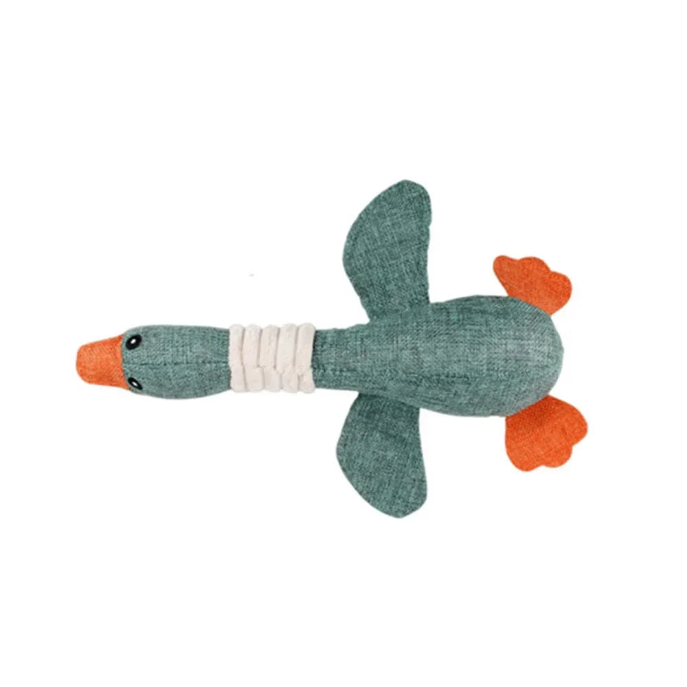 Squeaky Goose Chew Toy – Bite-Resistant Tug & Teeth Cleaning Toy