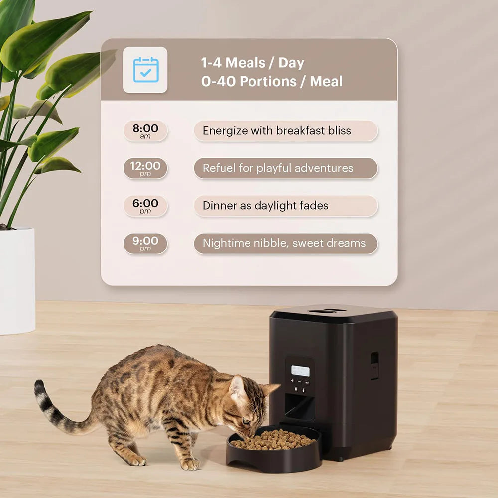 Smart Automatic Dog Feeder – Timed Portion Control, Wi-Fi or Button Model