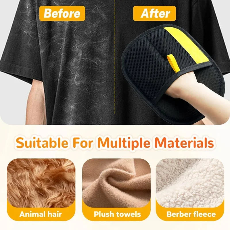 Double-Sided Pet Hair Remover Glove – Grooming Mitt & Fur Collector
