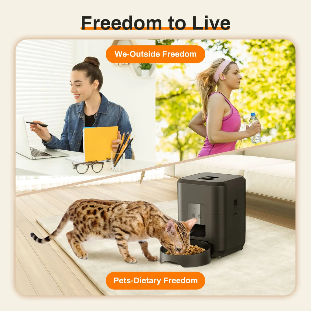 Smart Automatic Dog Feeder – Timed Portion Control, Wi-Fi or Button Model