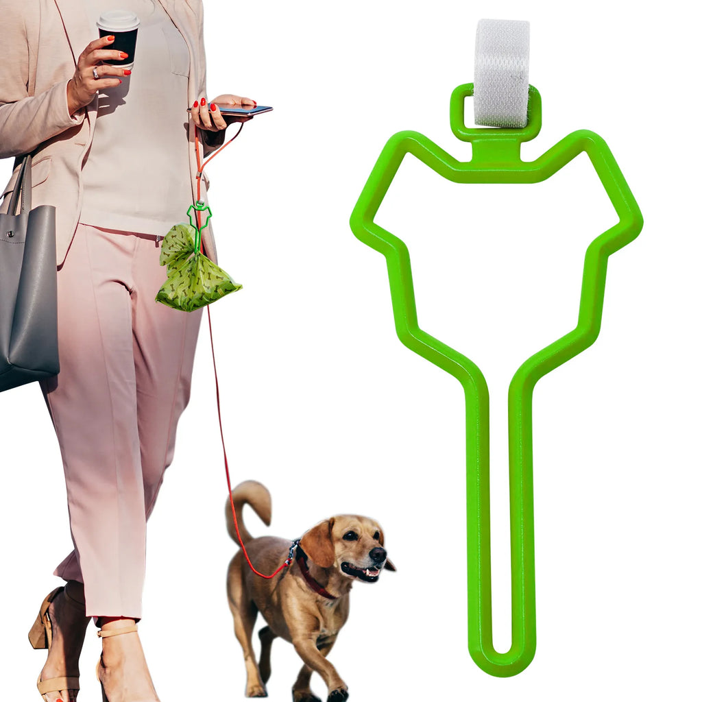 Hands-Free Dog Poop Bag Dispenser – Clip-On Holder for Any Leash