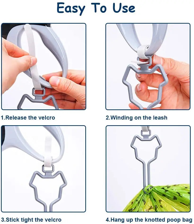 Hands-Free Dog Poop Bag Dispenser – Clip-On Holder for Any Leash