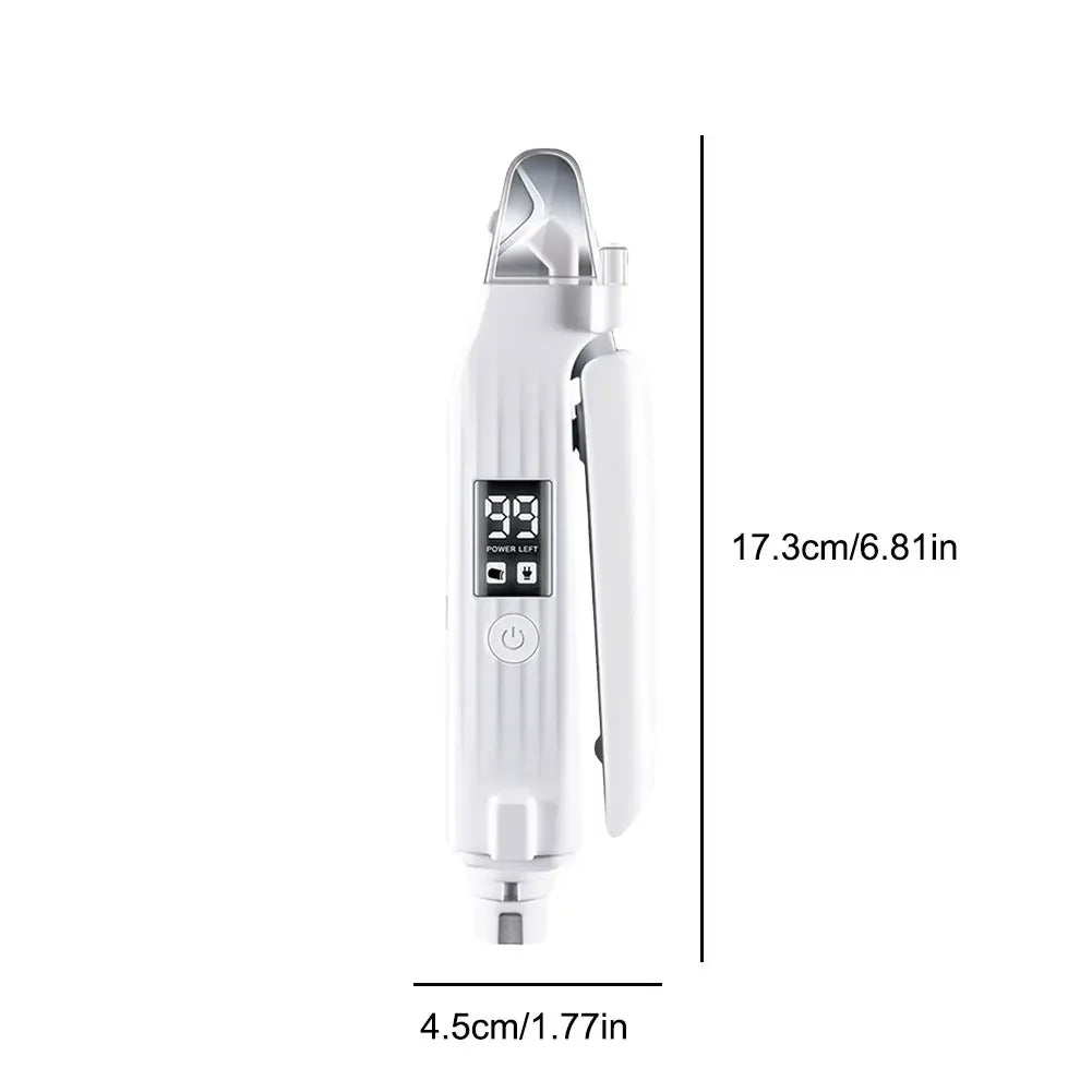 2-in-1 Dog Nail Grinder & Clipper – Rechargeable, Quiet, with LED Light