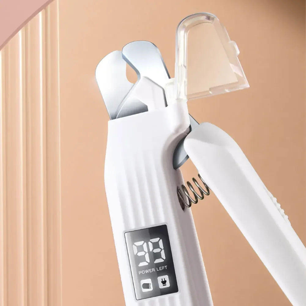 2-in-1 Dog Nail Grinder & Clipper – Rechargeable, Quiet, with LED Light
