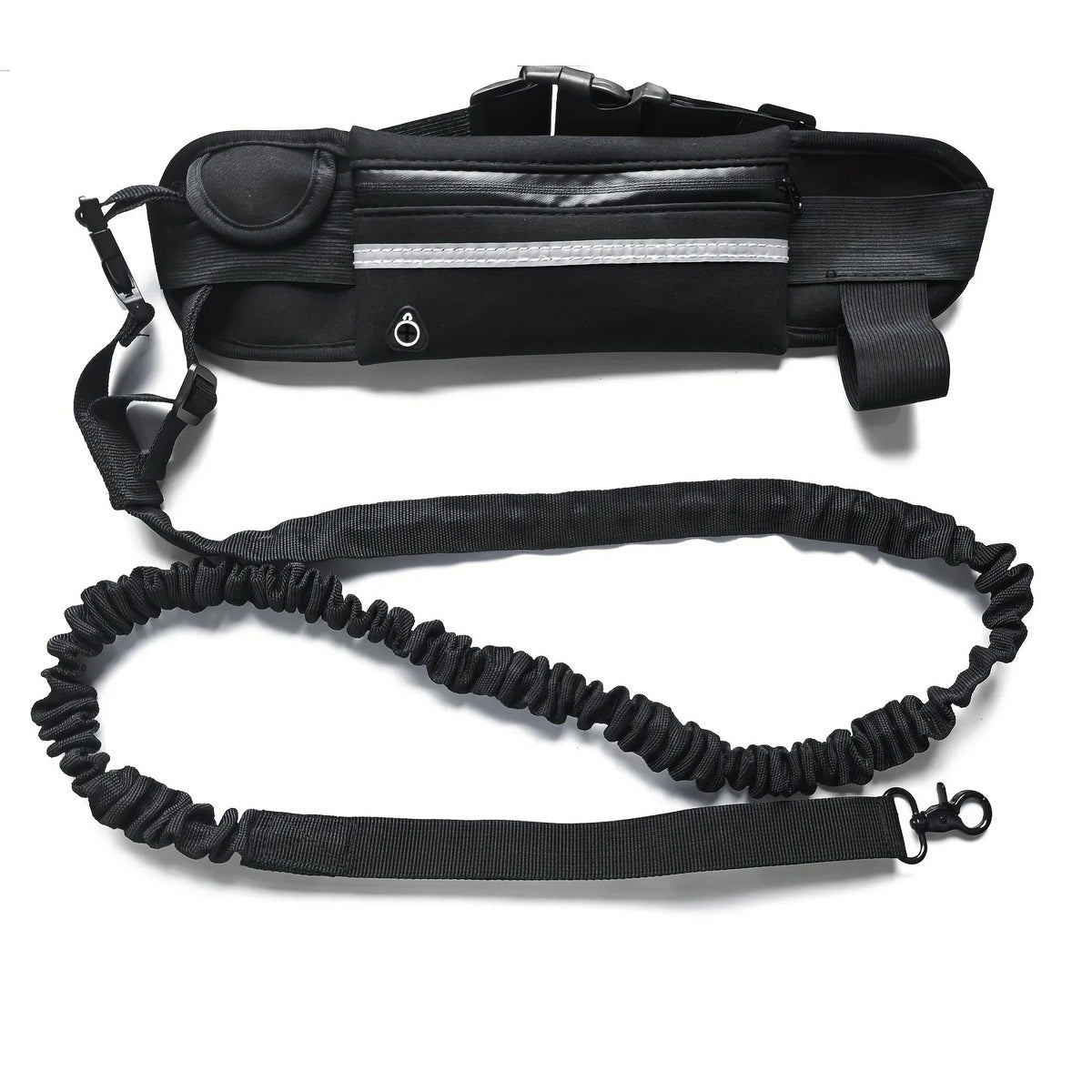 Hands-Free Bungee Dog Leash with Zip Waist Bag – For Running, Jogging & Walking