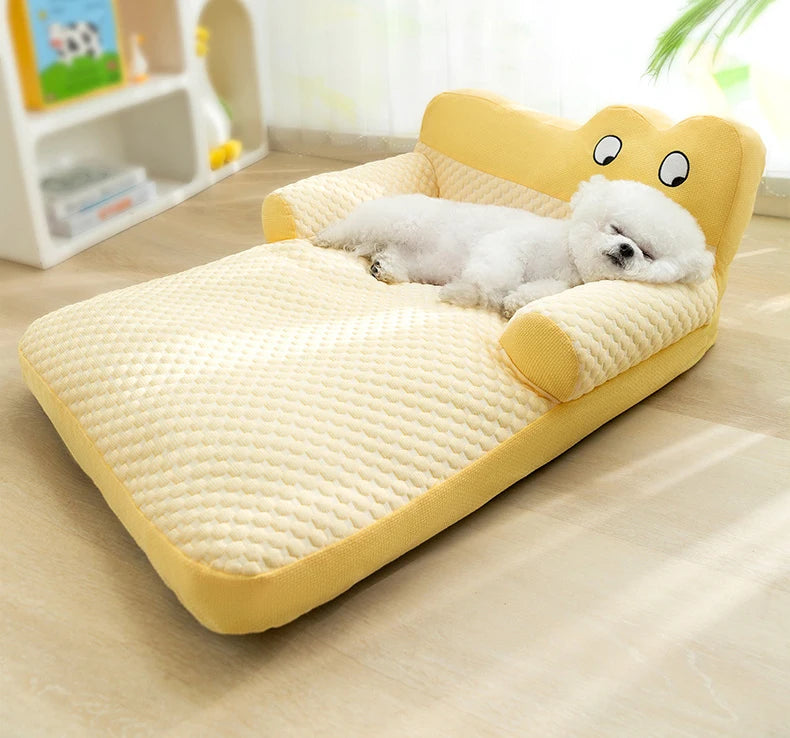Warm Plush Dog Sofa Bed – Soft Winter Cushion for Small & Large Dogs
