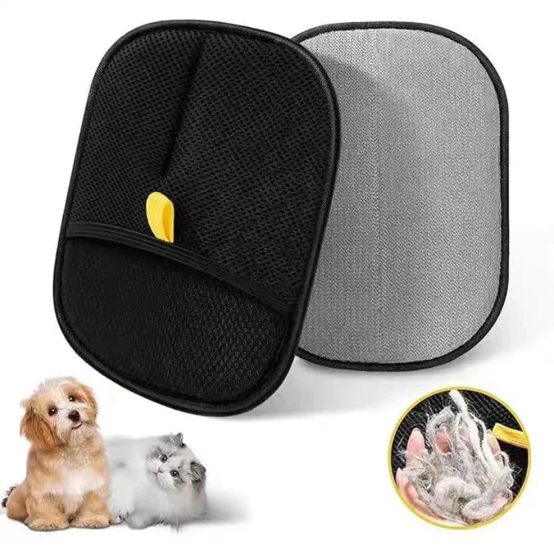 Double-Sided Pet Hair Remover Glove – Grooming Mitt & Fur Collector