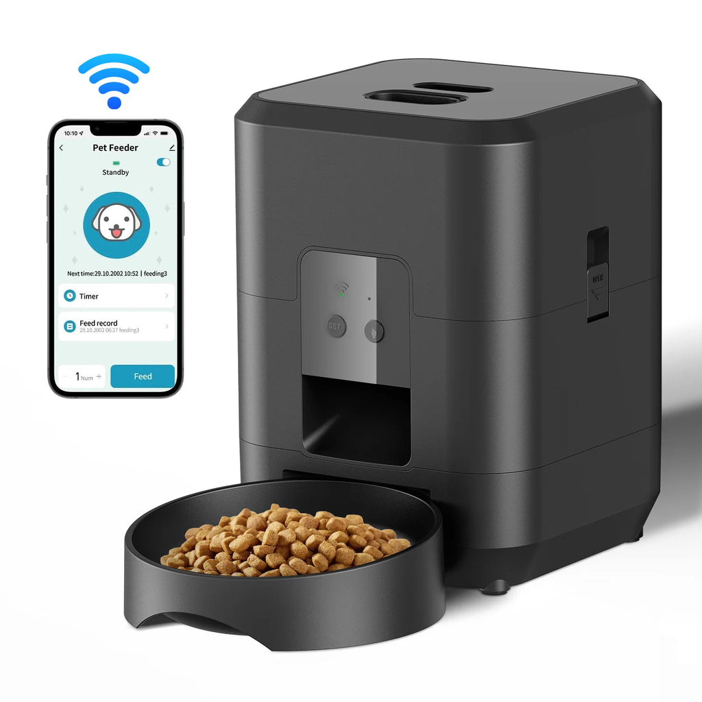 Smart Automatic Dog Feeder – Timed Portion Control, Wi-Fi or Button Model