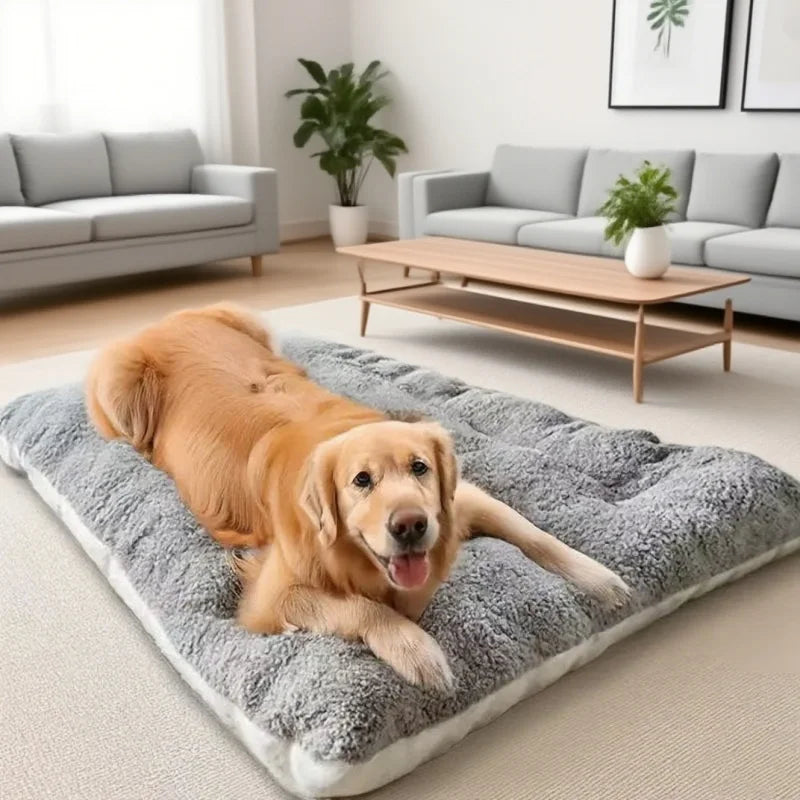 Extra-Large Plush Dog Bed Mat – Reversible, Ultra-Soft & Warm Crate Mat (120 x 60 cm)