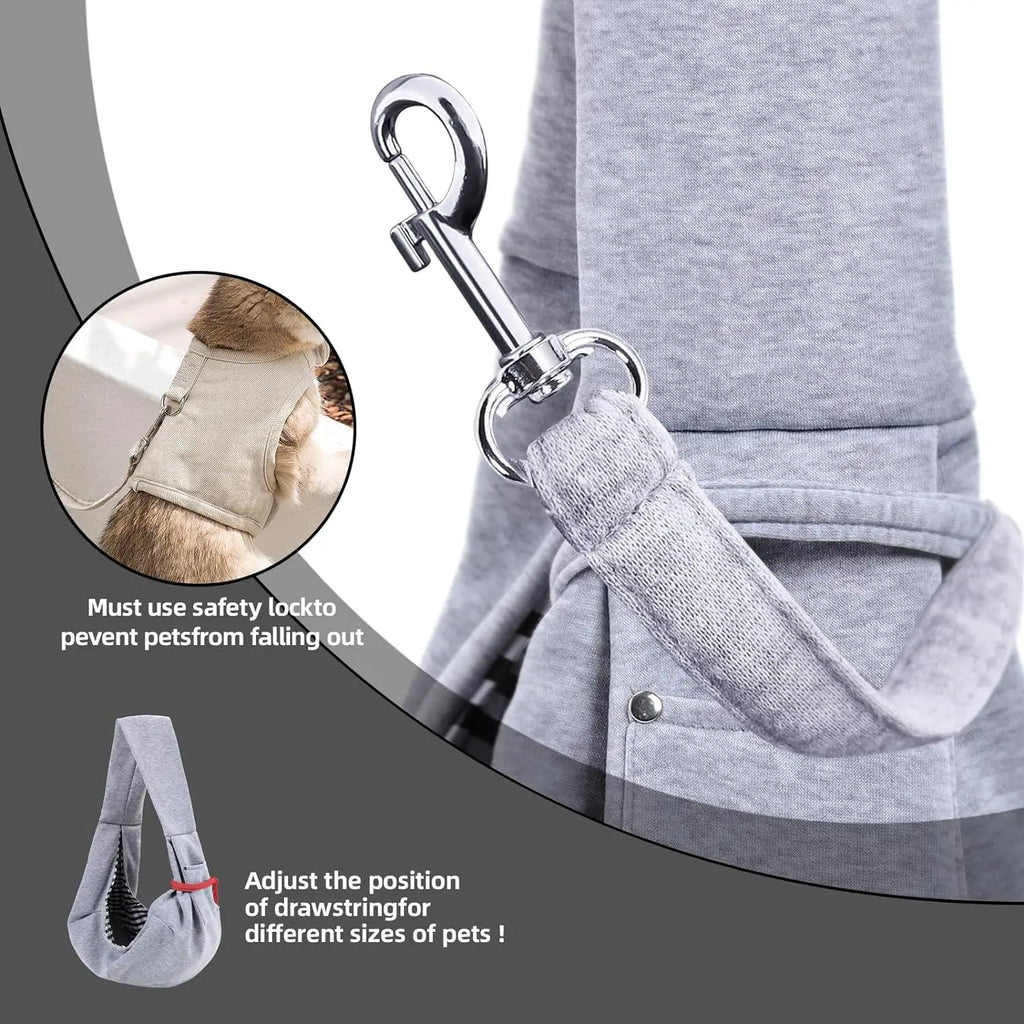 Cotton Dog Sling Bag – Comfortable Crossbody Carrier for Small Dogs (up to 7.5 kg)